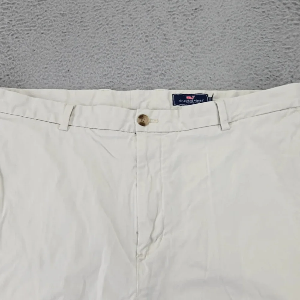Vineyard Vines Shorts Mens 42‎ Tan Whale Chino Preppy Golf Flat Front High Rise